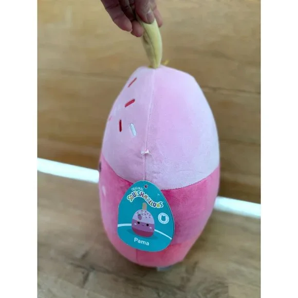 VHTF NWT Original Squishmallows Pama Strawberry Ice Cream Plush Toy 12" Pink Spr - Picture 2 of 6